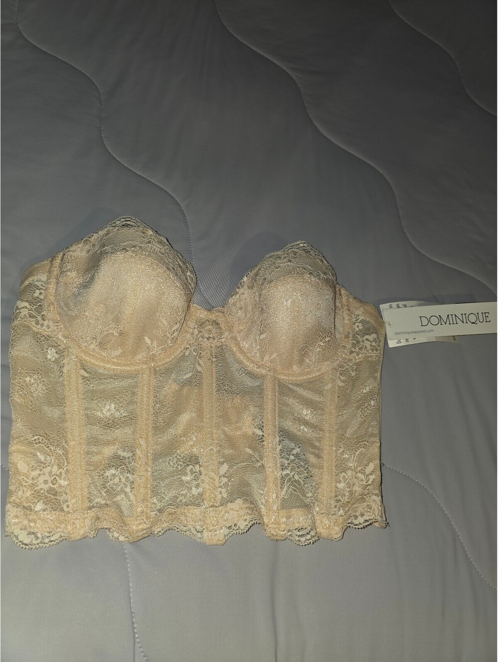 Dominque Bustier Strapless - Beige bra 34A - new with tags